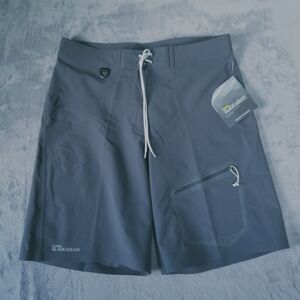 Cabelas Guidewear Board Shorts Mens Gray Size 34 Beach Swim Fishing NEW